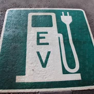 EV marking at Burlington parking garage