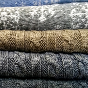 image of sweaters folded in a pile