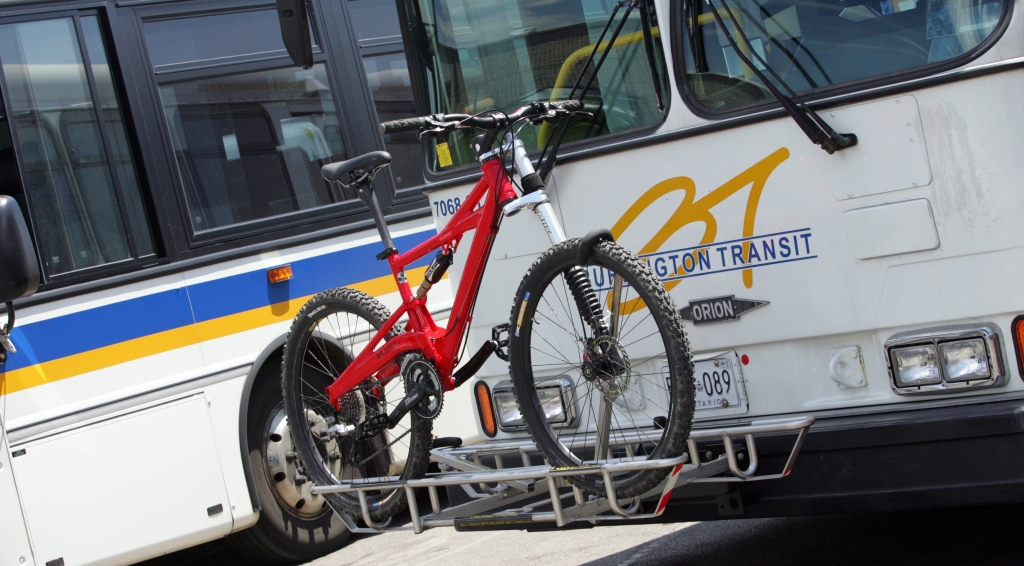 Burlington Transit bus with bike on bike rack
